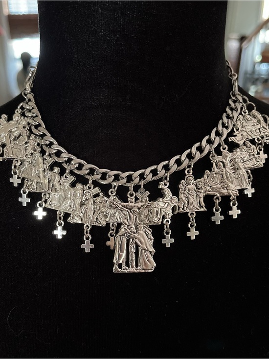 Hand Crafted Jewelry - Charm Bracelet - Catholic Stations of the Cross